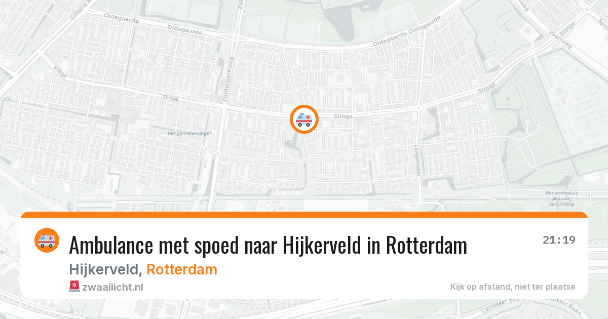 Ambulance met spoed naar Hijkerveld in Rotterdam — 22 mrt 2026