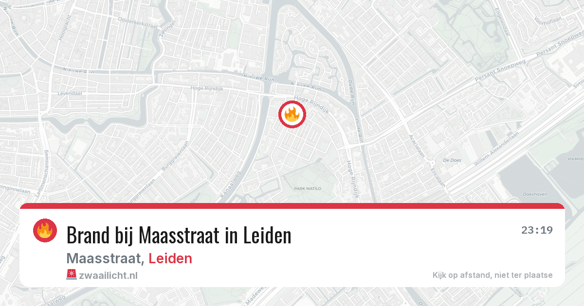 Brand bij Maasstraat in Leiden — 11 mei 2026