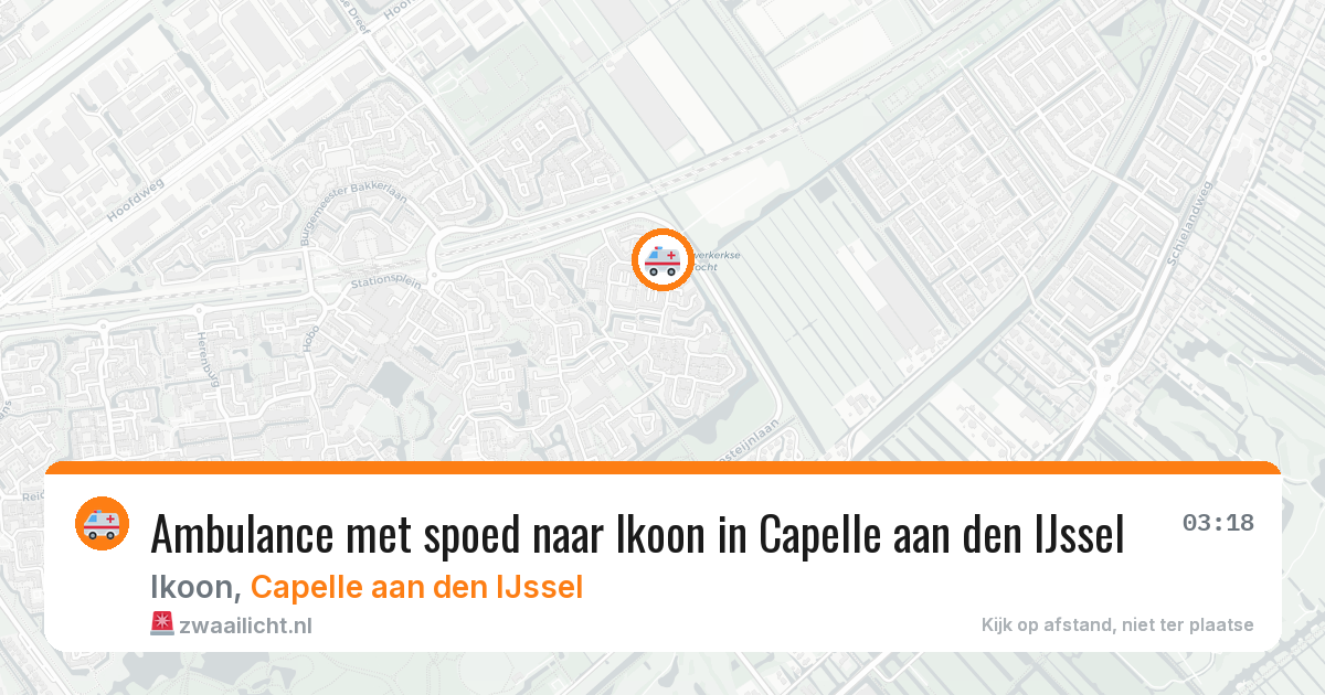 Ambulance met spoed naar Ikoon in Capelle aan den IJssel — 14 apr 2026