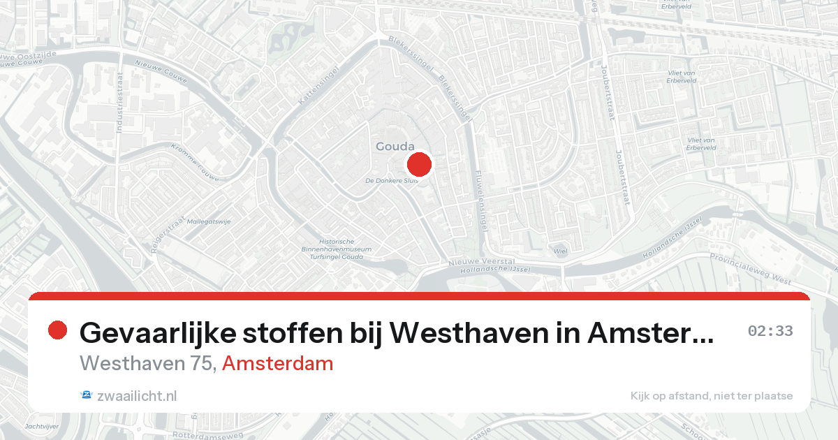 Gevaarlijke stoffen bij Westhaven in Amsterdam — 24 aug 2026