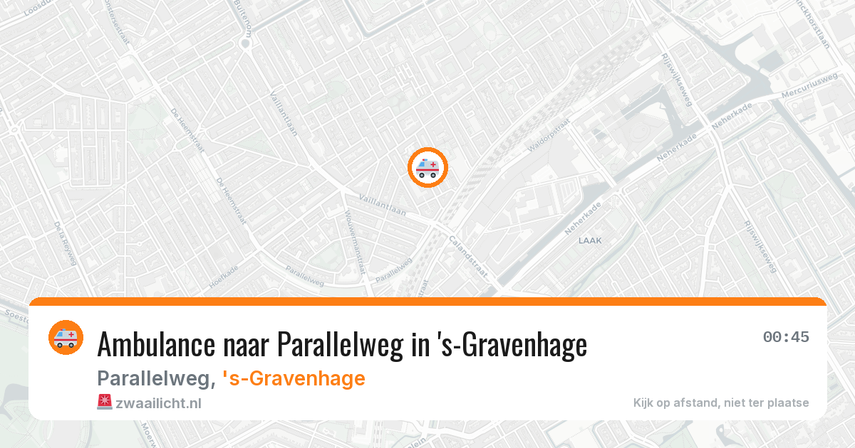 Ambulance naar Parallelweg in 's-Gravenhage — 11 aug 2026