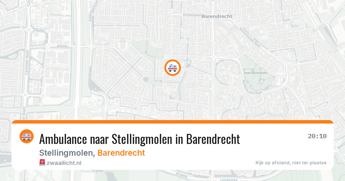 Ambulance naar Stellingmolen in Barendrecht — 13 jun 2026