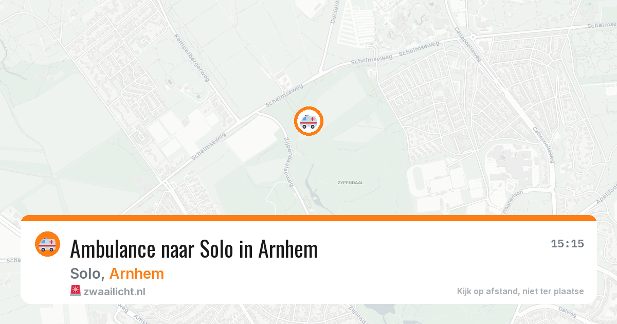 Ambulance naar Solo in Arnhem — 10 aug 2026