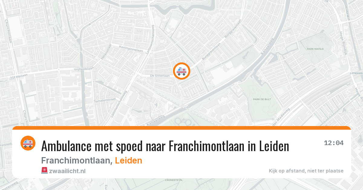 Ambulance met spoed naar Franchimontlaan in Leiden — 31 mei 2026