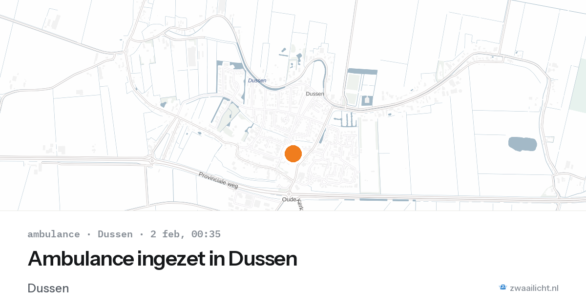 Ambulance ingezet in Dussen — 1 feb 2026