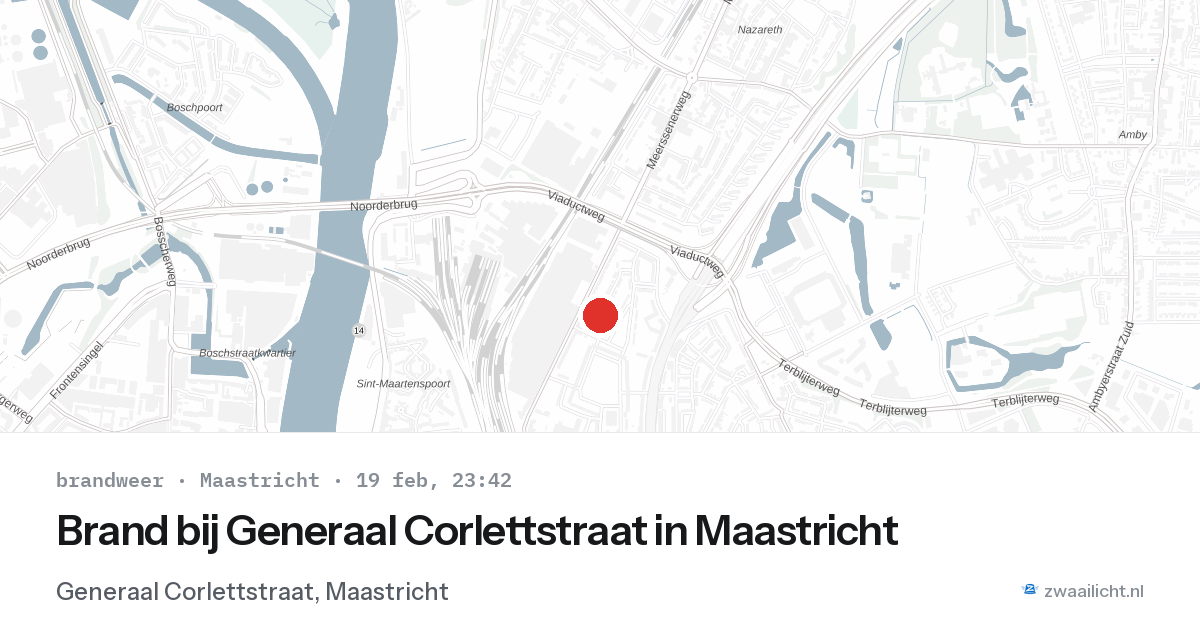 Brand bij Generaal Corlettstraat in Maastricht — 19 feb 2026