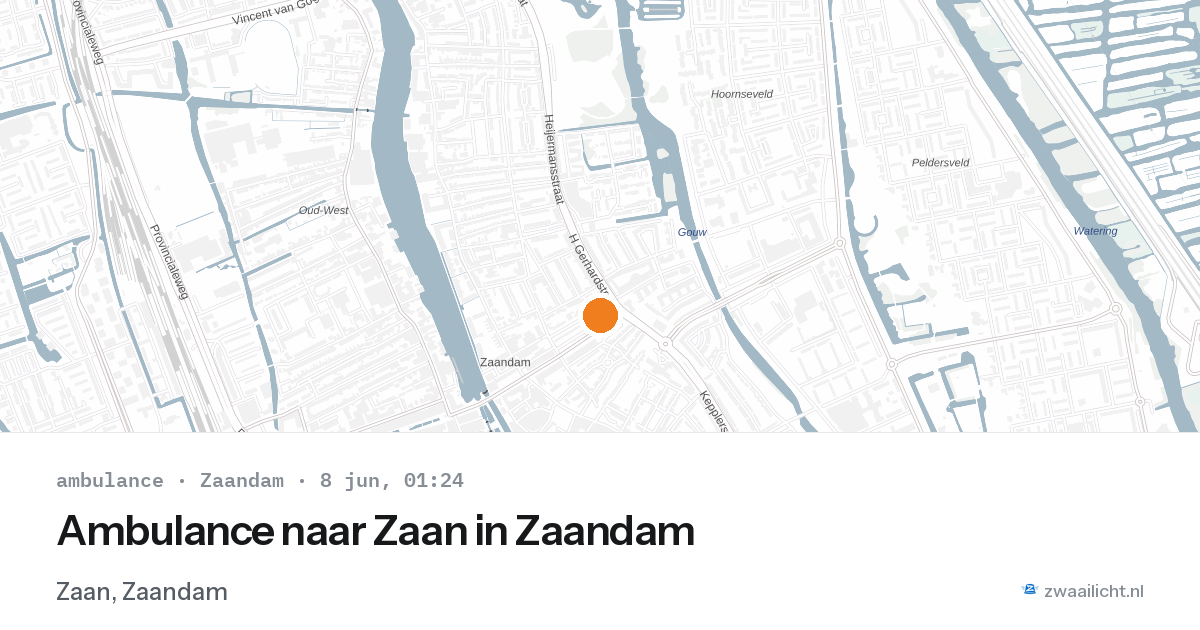 Ambulance naar Zaan in Zaandam — 7 jun 2026