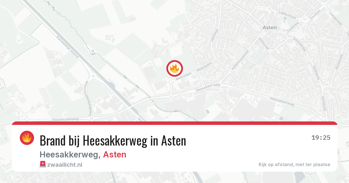 Brand bij Heesakkerweg in Asten — 17 jul 2026