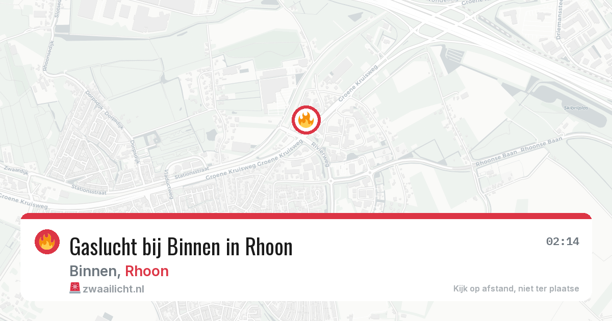 Gaslucht bij Binnen in Rhoon — 1 aug 2026