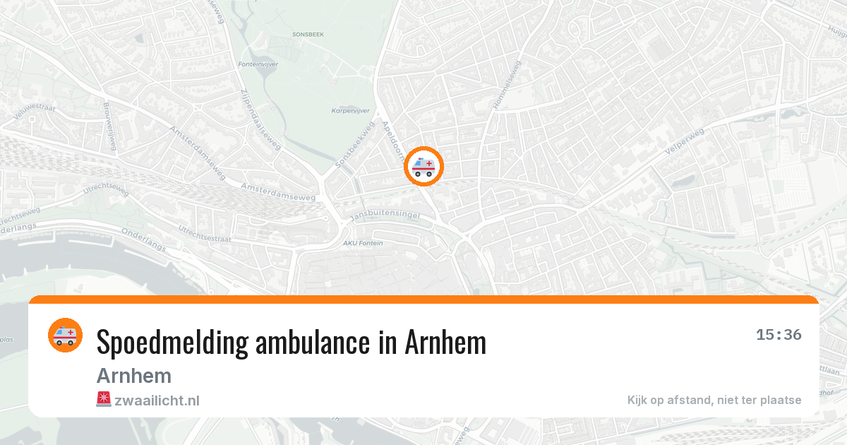 Spoedmelding ambulance in Arnhem — 25 mei 2026