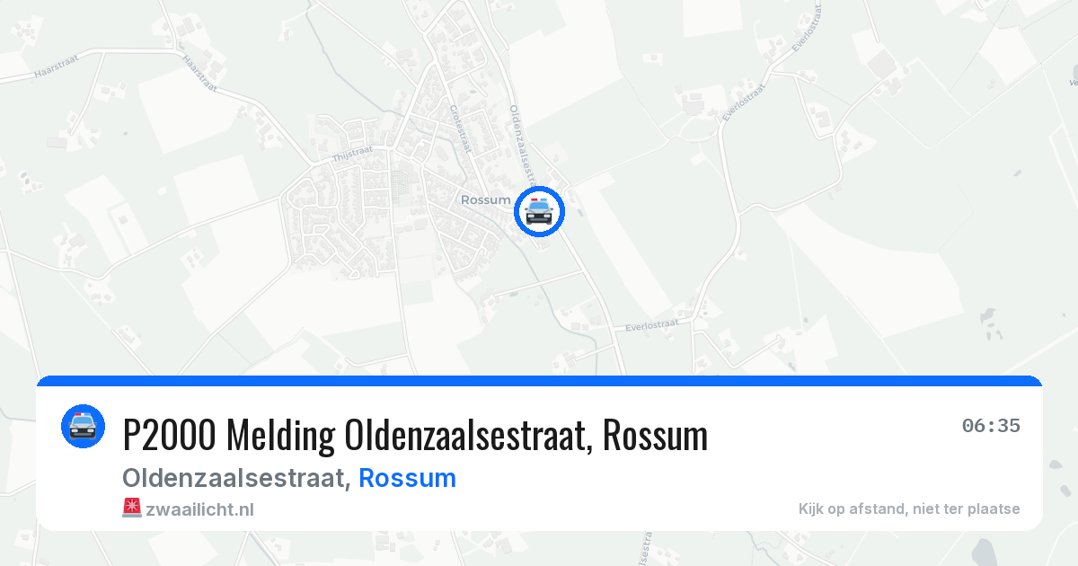 P2000 Melding Oldenzaalsestraat, Rossum — 12 jun 2026
