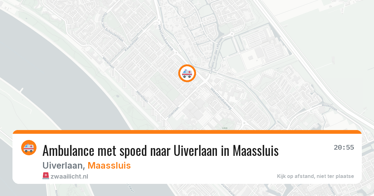 Ambulance met spoed naar Uiverlaan in Maassluis — 13 aug 2026