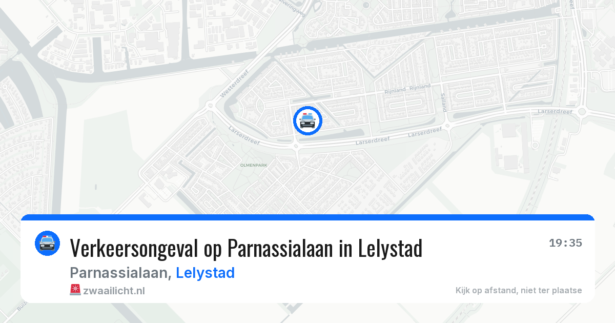 Verkeersongeval op Parnassialaan in Lelystad — 7 jul 2026