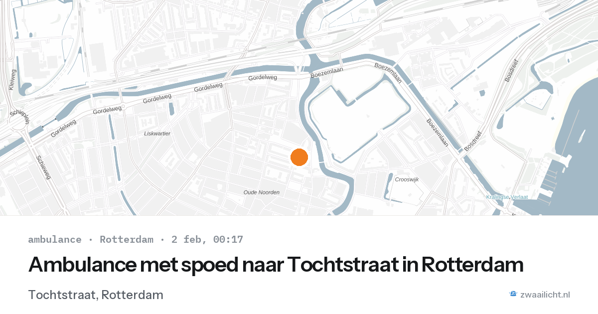 Ambulance met spoed naar Tochtstraat in Rotterdam — 1 feb 2026