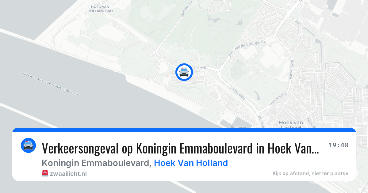 Verkeersongeval op Koningin Emmaboulevard in Hoek Van Holland — 1 mei 2026