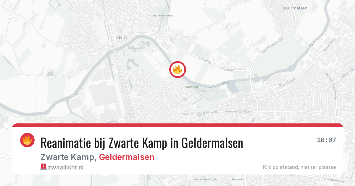 Reanimatie bij Zwarte Kamp in Geldermalsen — 14 jun 2026