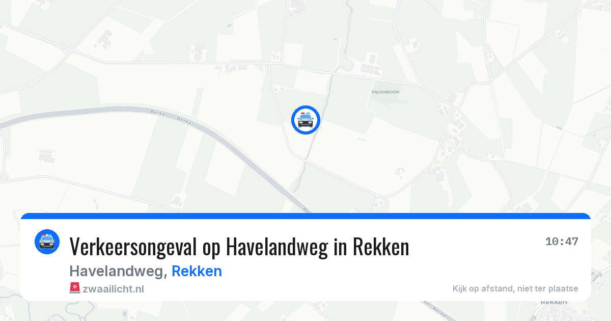 Verkeersongeval op Havelandweg in Rekken — 25 jan 2026