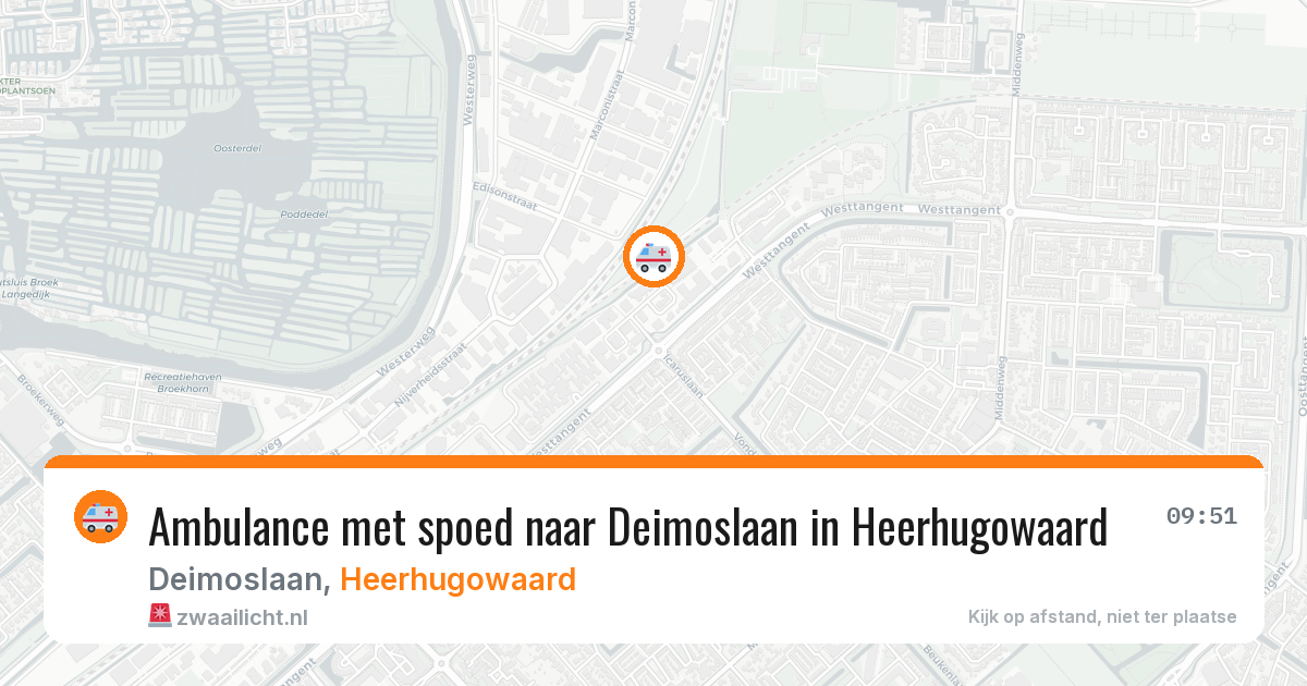 Ambulance met spoed naar Deimoslaan in Heerhugowaard — 15 mrt 2026