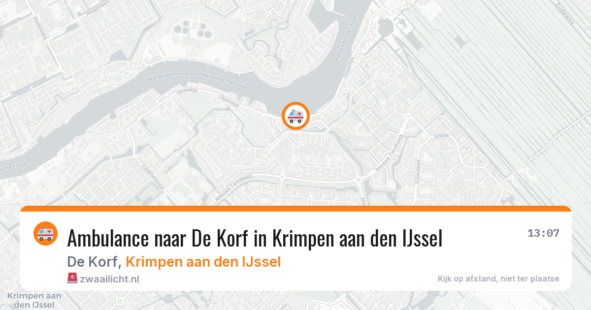 Ambulance naar De Korf in Krimpen aan den IJssel — 30 mei 2026