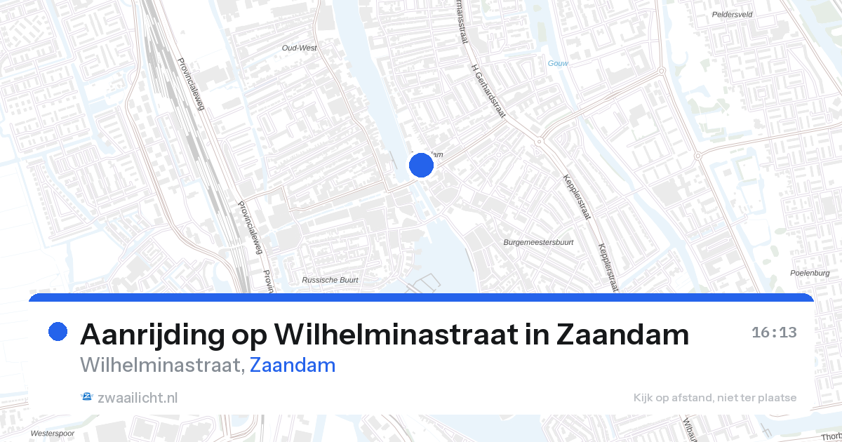 Aanrijding op Wilhelminastraat in Zaandam — 28 aug 2026