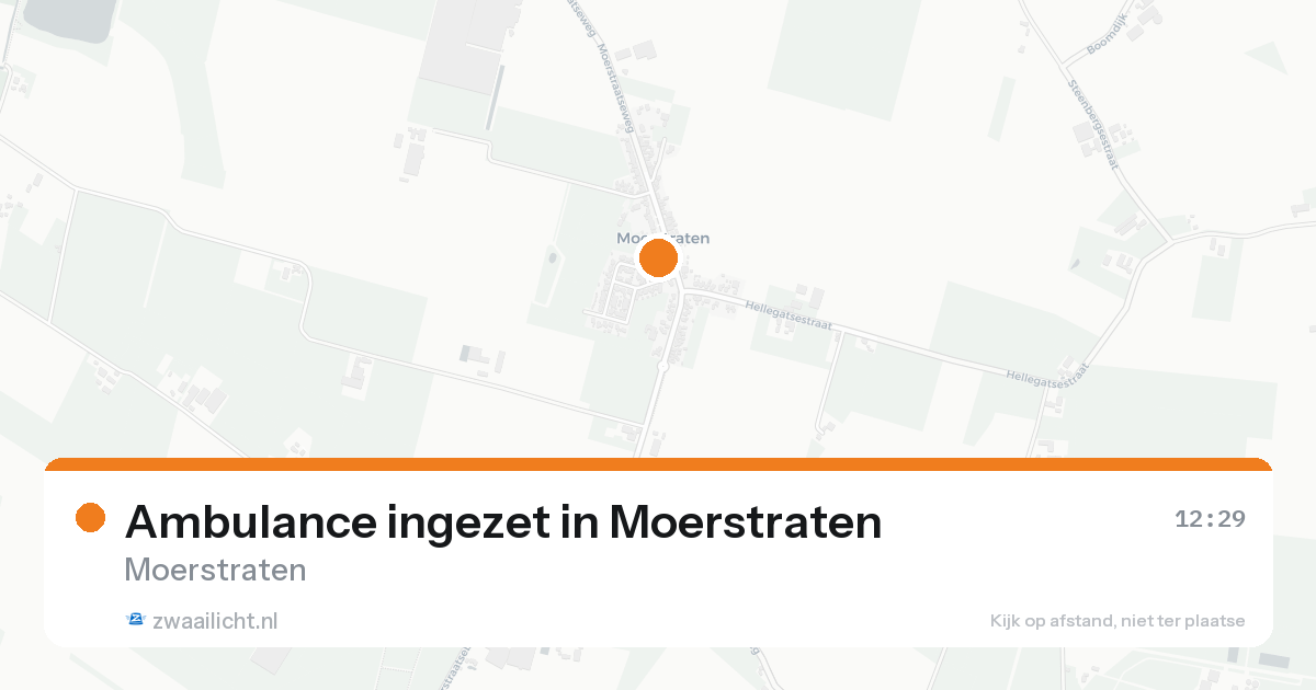 Ambulance ingezet in Moerstraten — 21 aug 2026