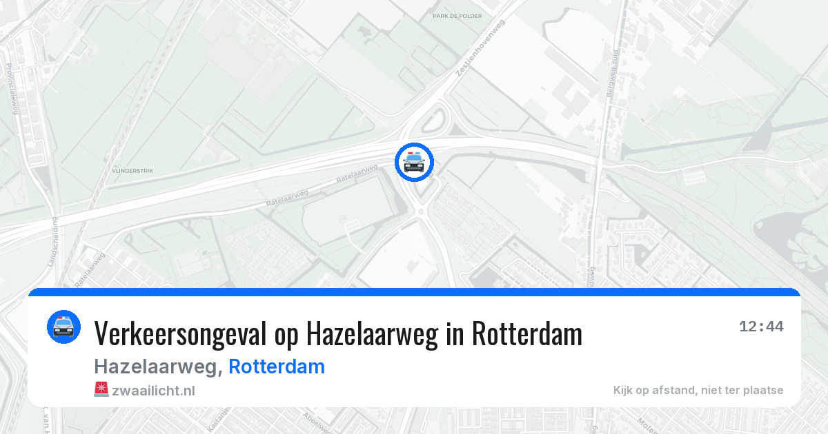 Verkeersongeval op Hazelaarweg in Rotterdam — 22 apr 2026