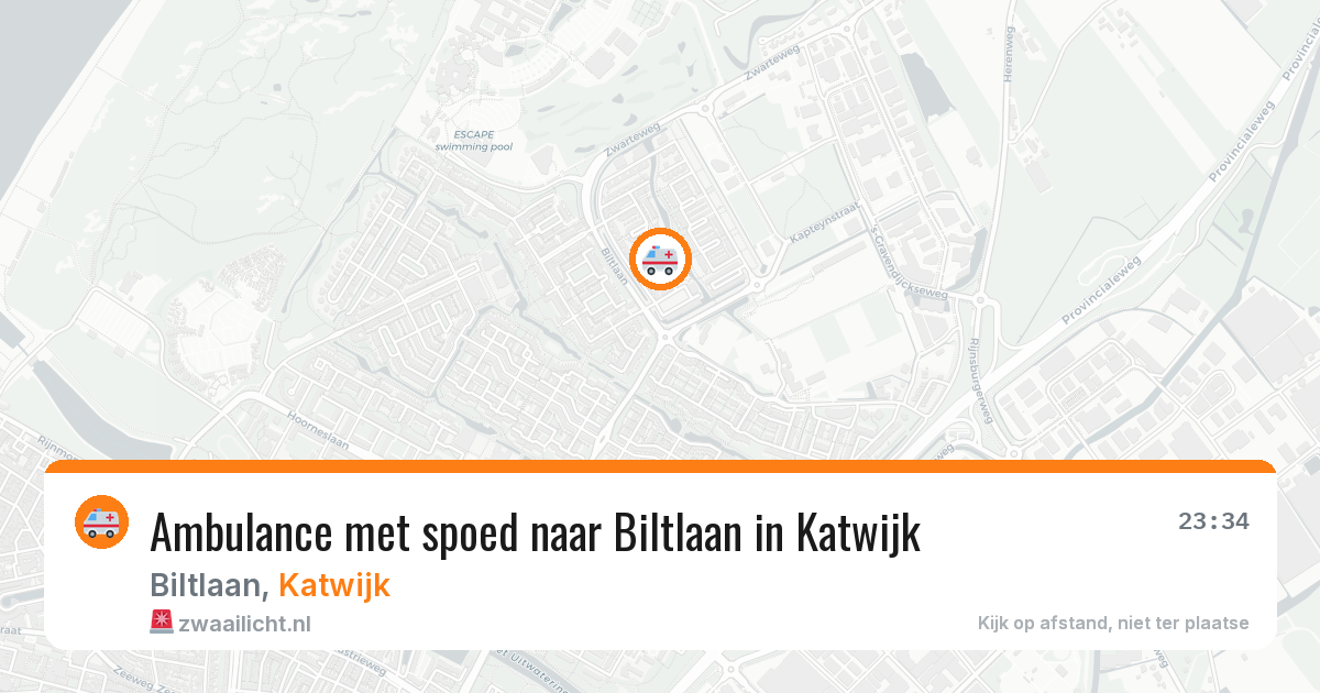 Ambulance met spoed naar Biltlaan in Katwijk — 7 jul 2026