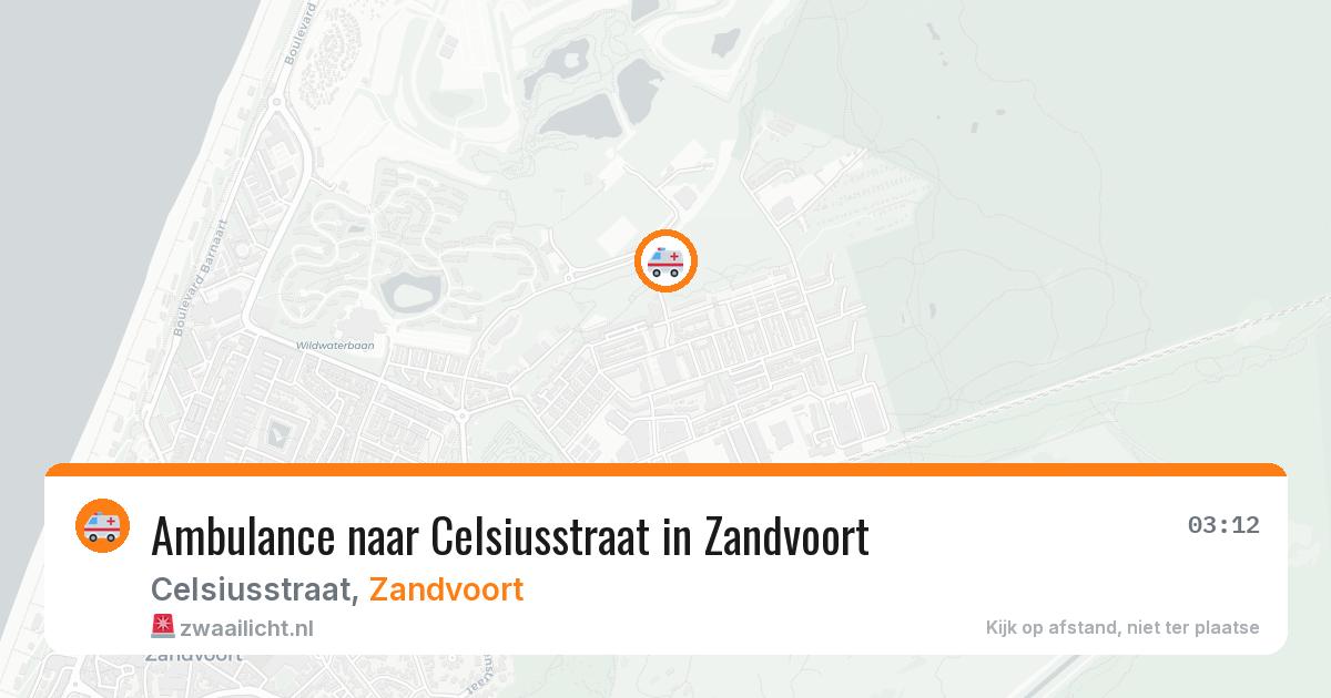 Ambulance naar Celsiusstraat in Zandvoort — 13 aug 2026