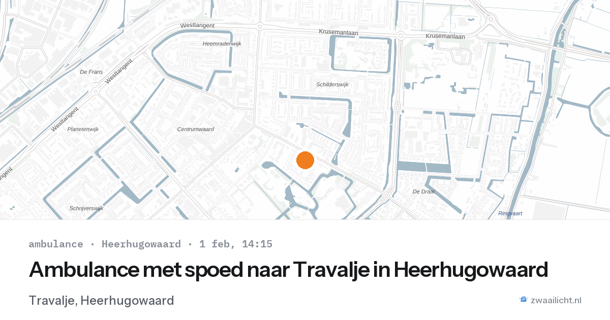 Ambulance met spoed naar Travalje in Heerhugowaard — 1 feb 2026