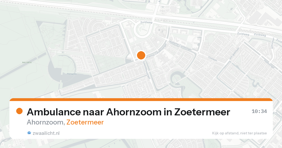 Ambulance naar Ahornzoom in Zoetermeer — 17 aug 2026