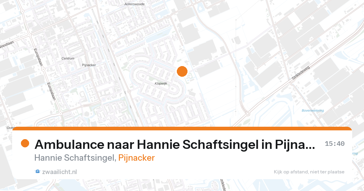 Ambulance naar Hannie Schaftsingel in Pijnacker — 8 jun 2026