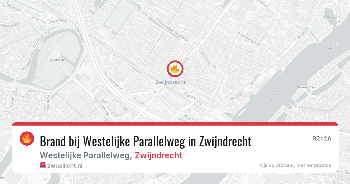 Brand bij Westelijke Parallelweg in Zwijndrecht — 28 apr 2026