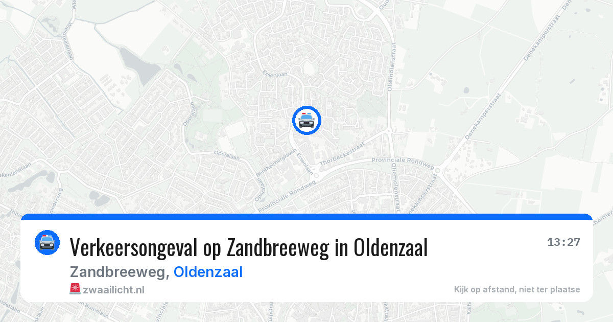 Verkeersongeval op Zandbreeweg in Oldenzaal — 26 jun 2026