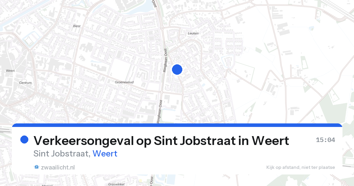 Verkeersongeval op Sint Jobstraat in Weert — 28 aug 2026