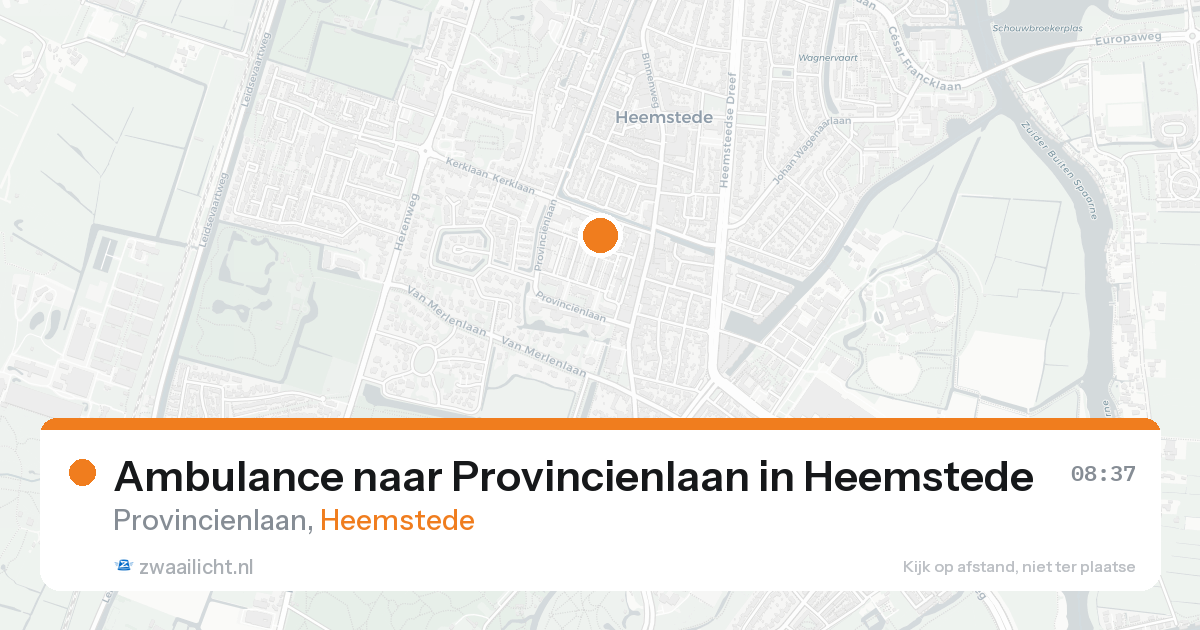 Ambulance naar Provincienlaan in Heemstede — 25 mei 2026