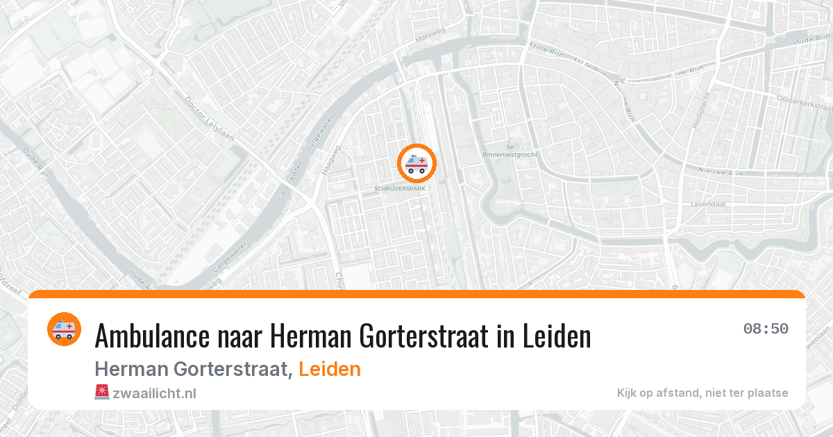 Ambulance naar Herman Gorterstraat in Leiden — 3 aug 2026