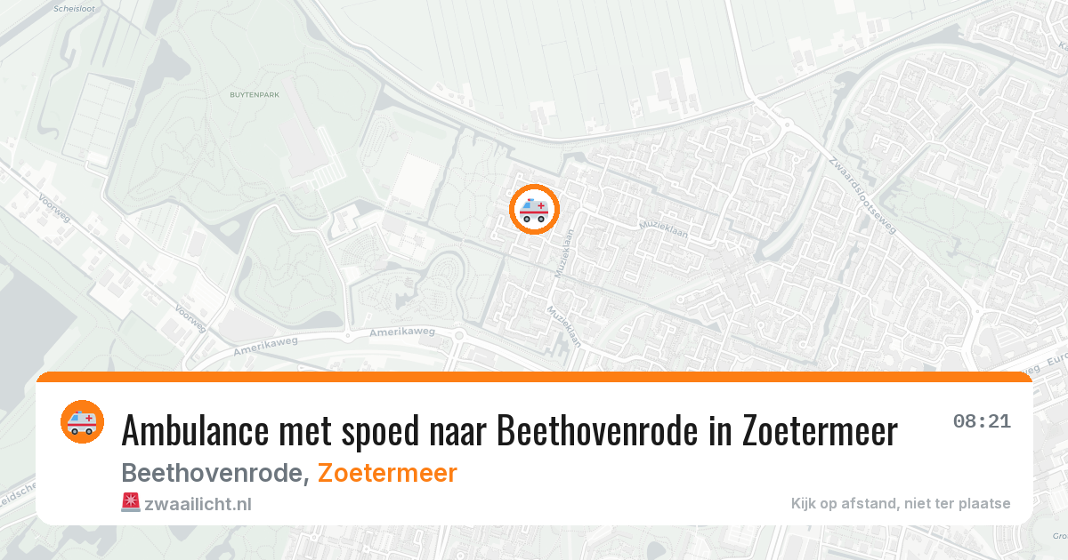 Ambulance met spoed naar Beethovenrode in Zoetermeer — 11 aug 2026