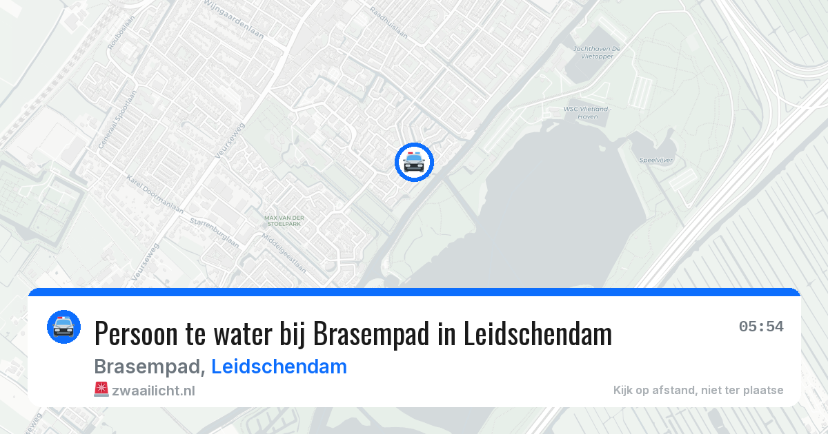 Persoon te water bij Brasempad in Leidschendam — 3 mei 2026