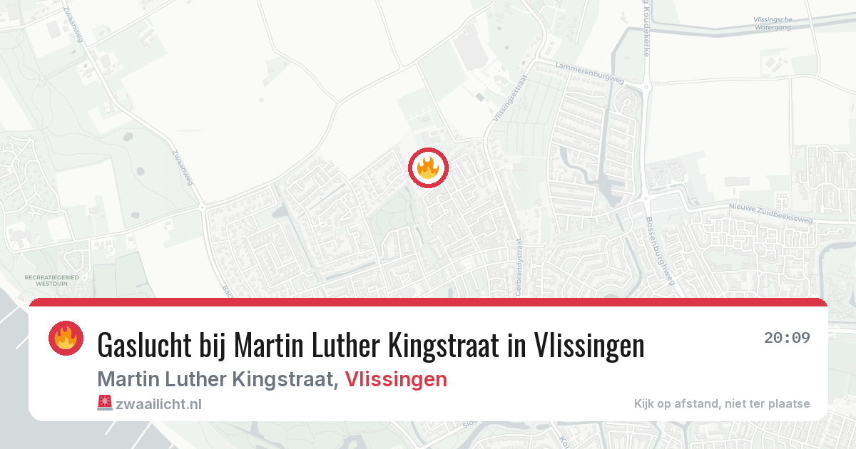 Gaslucht bij Martin Luther Kingstraat in Vlissingen — 28 mei 2026