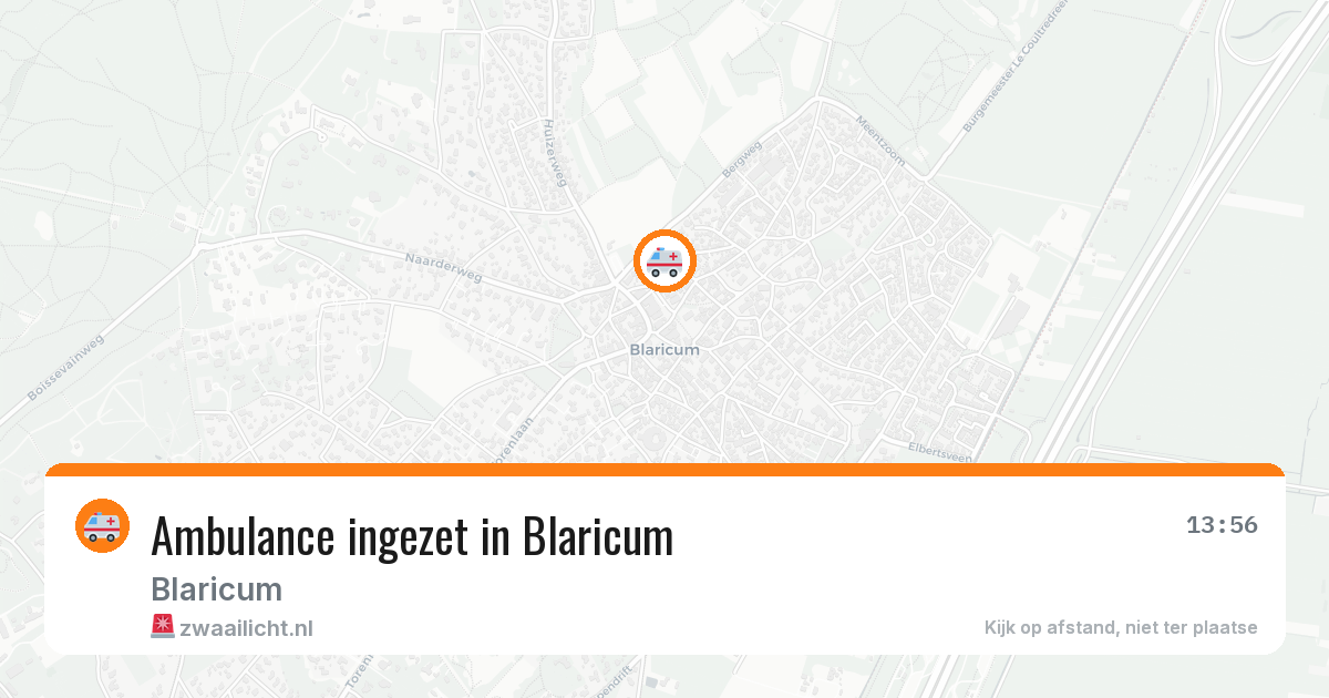 Ambulance ingezet in Blaricum — 11 apr 2026