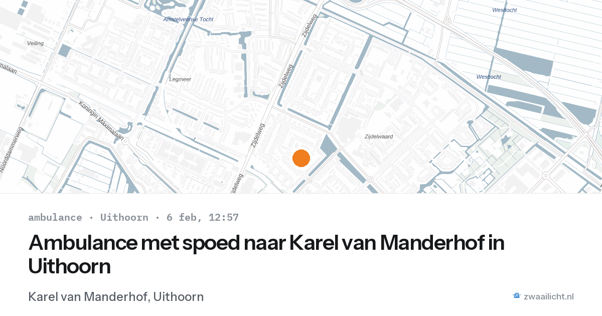 Ambulance met spoed naar Karel van Manderhof in Uithoorn — 6 feb 2026