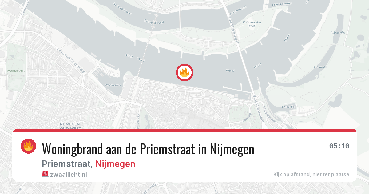 Woningbrand aan de Priemstraat in Nijmegen — 4 apr 2026