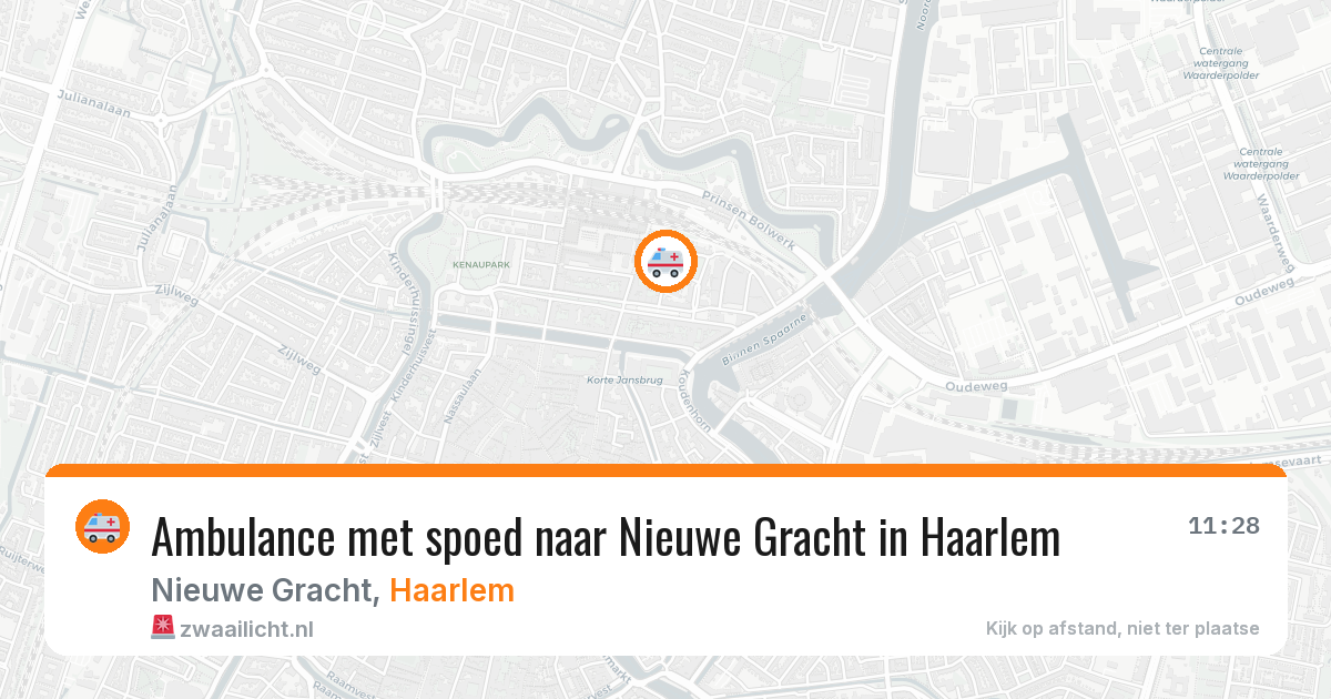Ambulance met spoed naar Nieuwe Gracht in Haarlem — 23 apr 2026