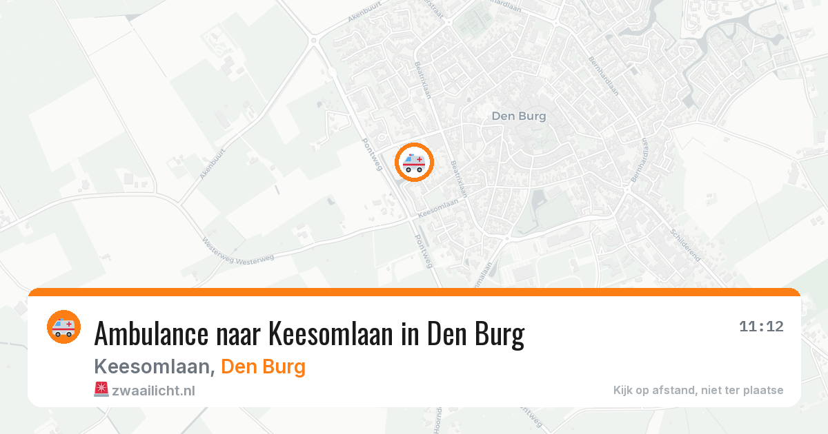 Ambulance naar Keesomlaan in Den Burg — 5 aug 2026