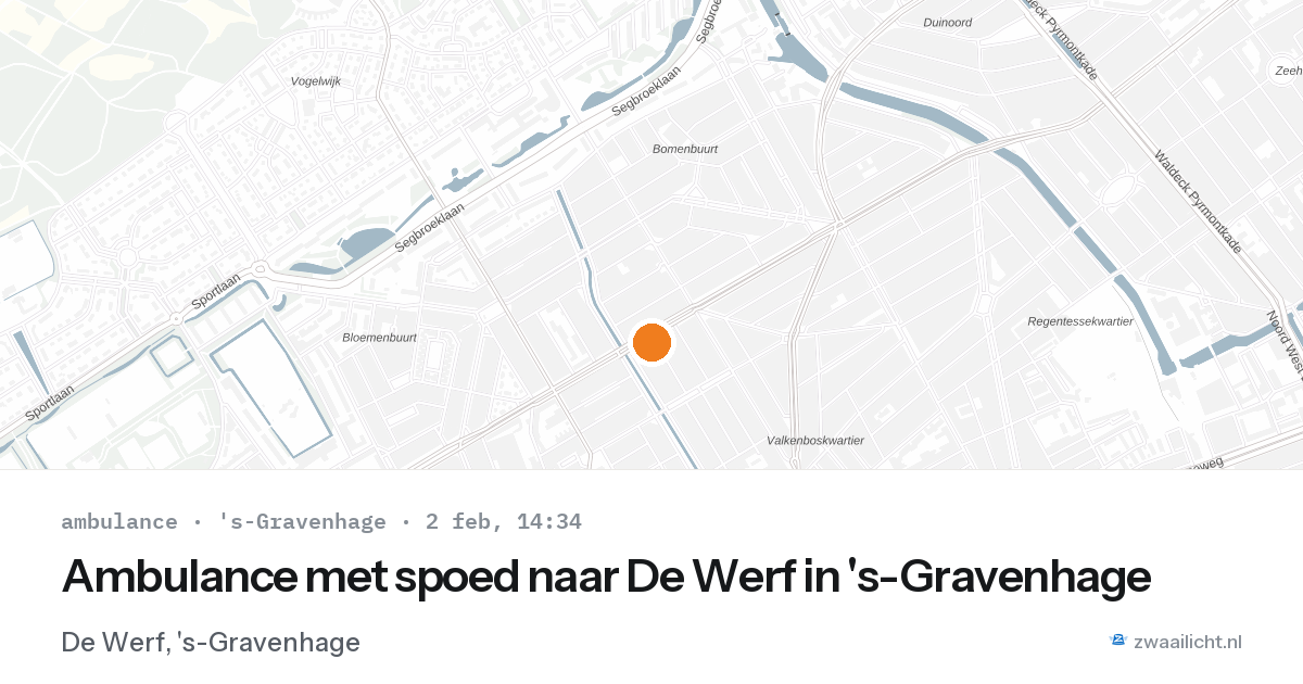 Ambulance met spoed naar De Werf in 's-Gravenhage — 2 feb 2026