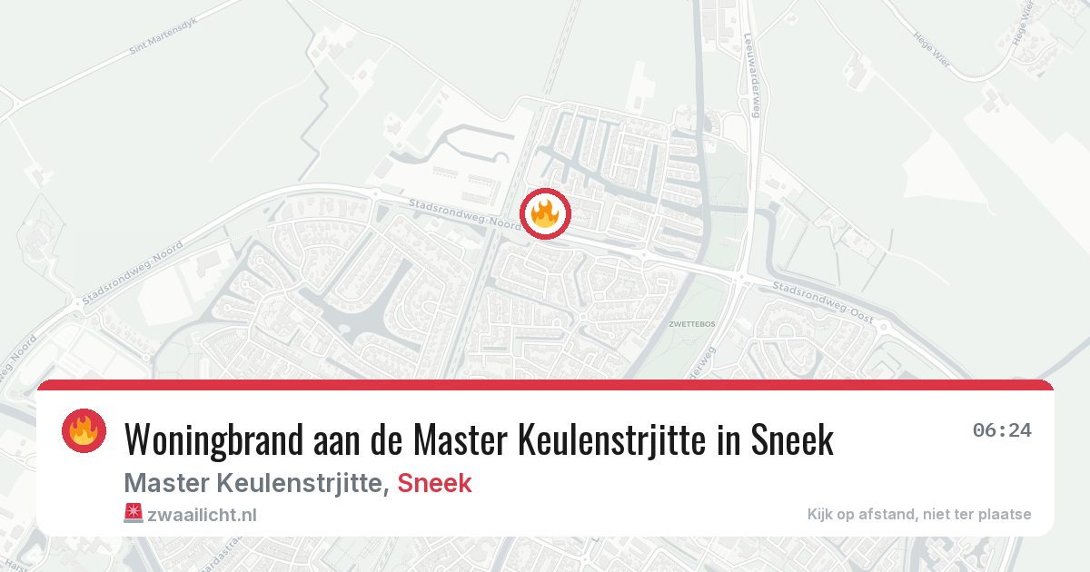 Woningbrand aan de Master Keulenstrjitte in Sneek — 29 jan 2026