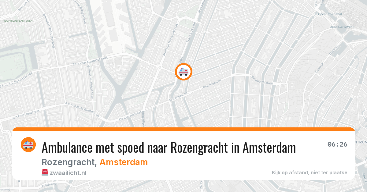 Ambulance met spoed naar Rozengracht in Amsterdam — 10 jul 2026