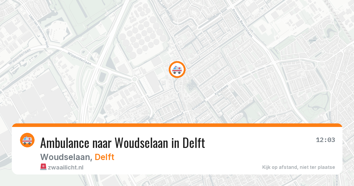 Ambulance naar Woudselaan in Delft — 15 mei 2026