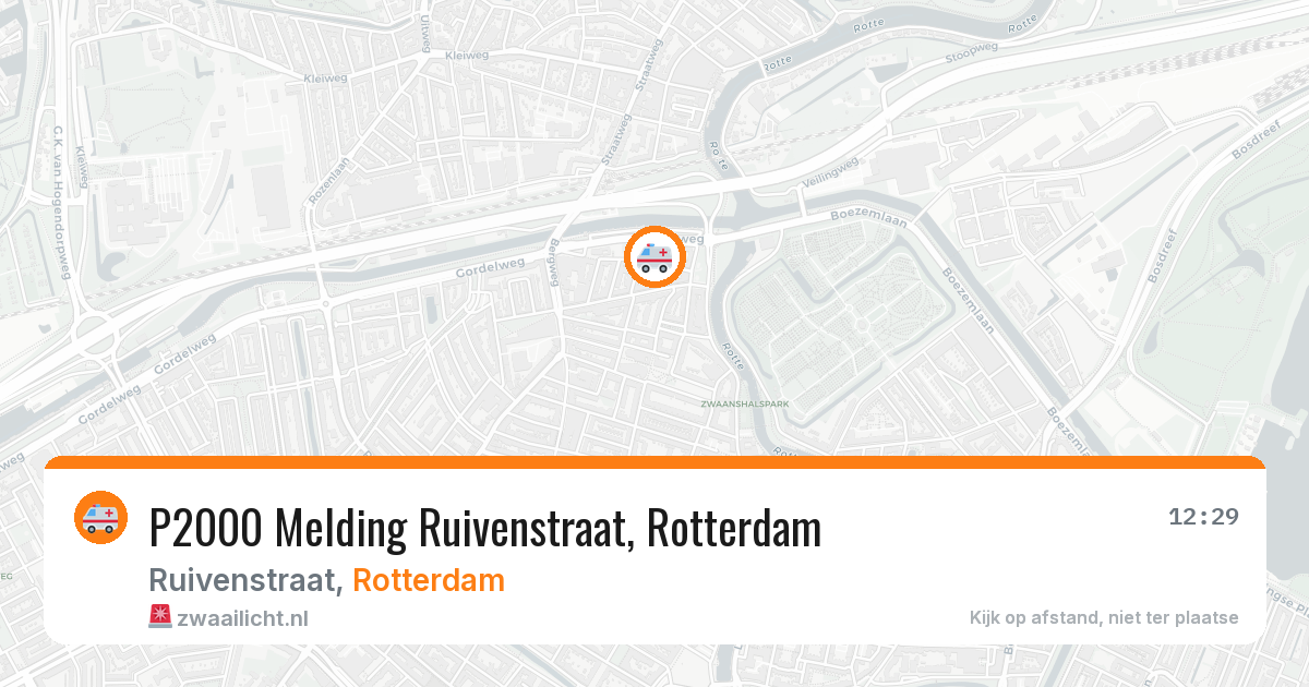 P2000 Melding Ruivenstraat, Rotterdam — 9 apr 2026
