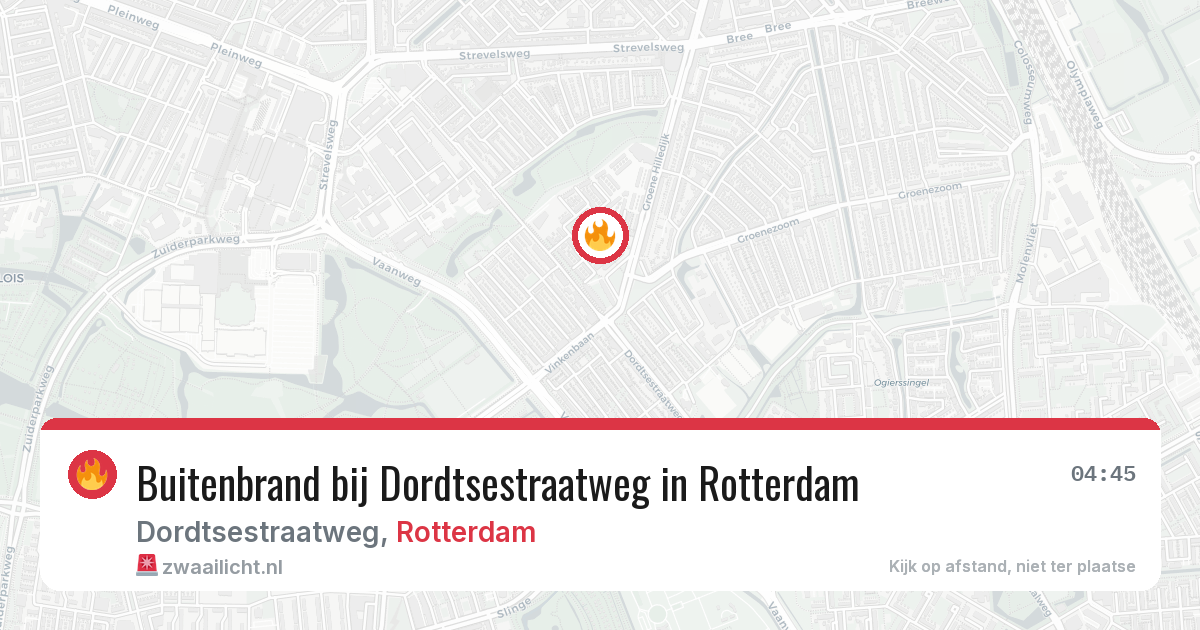 Buitenbrand bij Dordtsestraatweg in Rotterdam — 1 jul 2026